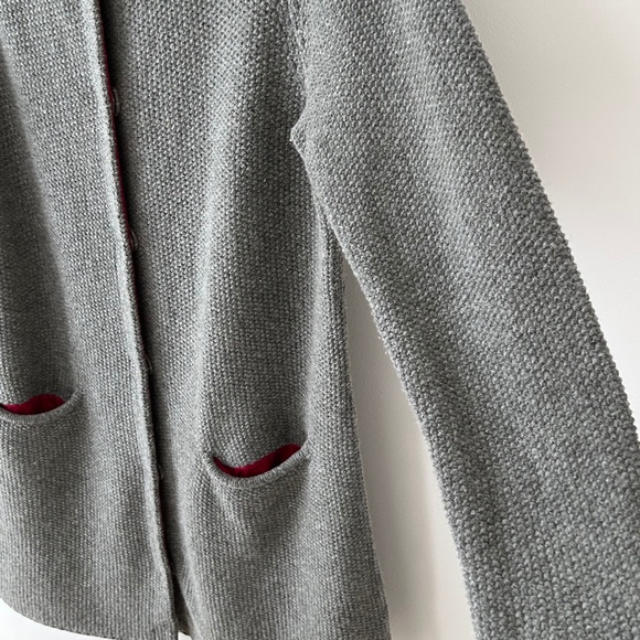 Boden Seed Stitch Gray Wool Cardigan Sweater Coat - Picture 7 of 16